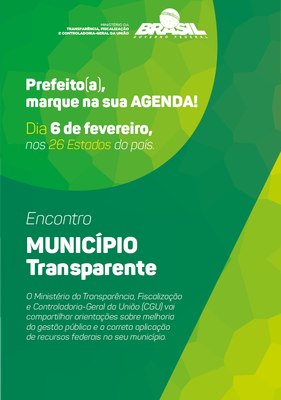 Encontro Município Transparente - Marque na Agenda!