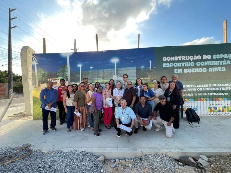 Visita técnica in loco ao Espaço Esportivo Comunitário Buenos Aires II, com orientações de verificação e registro