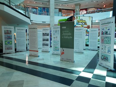 CGU leva exposição do concurso de desenho e redação a shoppings de Brasília