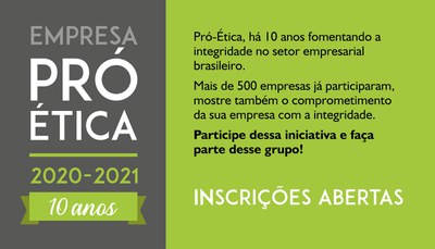 Empresa Pró-Ética abre inscrições para edição de 10 anos