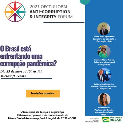CGU participa de live sobre o enfrentamento da corrupção no Brasil