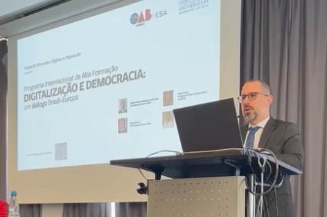 Ministro da CGU palestra em evento na Universidade de Frankfurt, na Alemanha