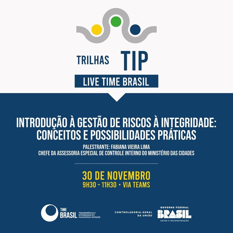 CGU realiza mais uma atividade formativa do Time Brasil - Trilhas TIP