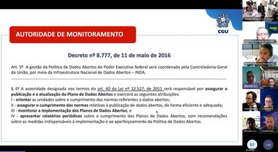 CGU orienta ministérios sobre execução da Política de Dados Abertos