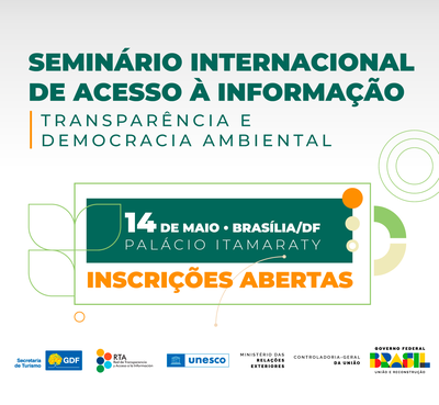 Inscrições abertas para o Seminário Internacional de Acesso à Informação
