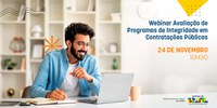 Inscrições abertas para o webinar sobre integridade em contratações públicas