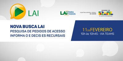 CGU apresentará nova Busca LAI em live