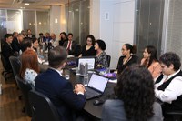 Representantes da Secretaria Nacional de Transparência e Acesso à Informação e da Ouvidoria-Geral da União participaram de reunião com chefes de assessorias (AECIs) sobre transparência, acesso à informação e aprimoramento da gestão pública