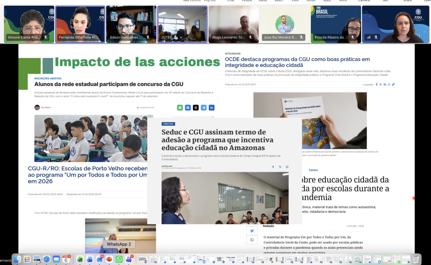 CGU apresenta projetos de educação cidadã ao governo do Uruguai