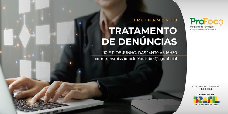 Os encontros serão realizados nos dias 10 e 11 de junho, a partir das 14h30, com transmissão ao vivo pelo canal da CGU no YouTube