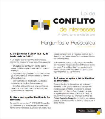 Conflito de Interesses - Perguntas e Respostas
