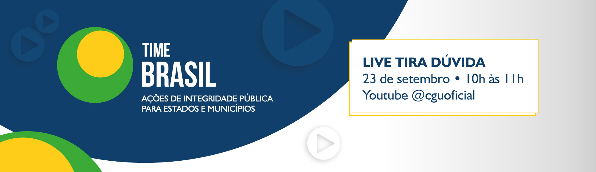 Banner live time brasil
