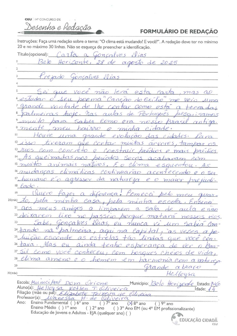 Helloysa Ketlen Teixeira Oliveira - MG