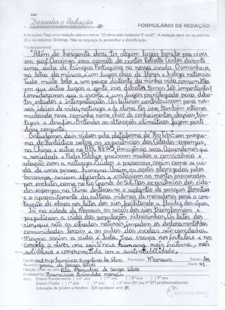 Educação de Jovens e Adultos - EJA