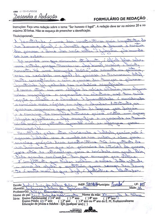 Andressa Silva do Nascimento - Escola Estadual André Luiz da Silva Reis