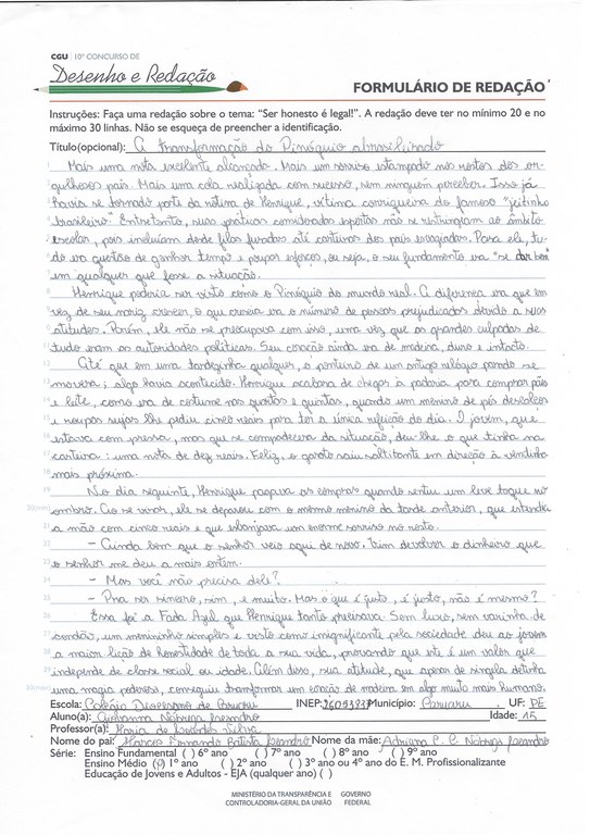 Giovanna Nóbrega Leandro - Colégio Diocesano de Caruaru