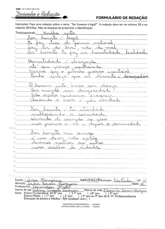 Laura Favoni Piovezani - Colégio Marupiara