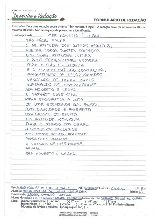 Mirian Eduarda de Cunha Contreira - Escola São João Batista de La Salle