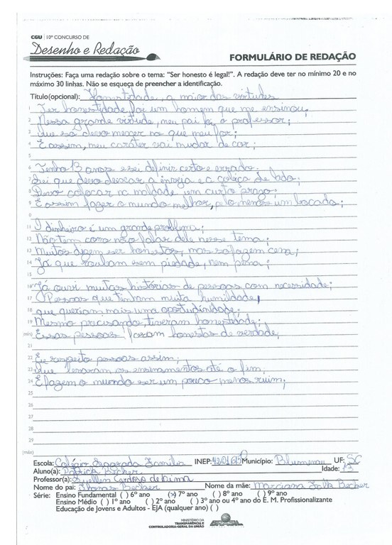 7º Ano Redação - SC