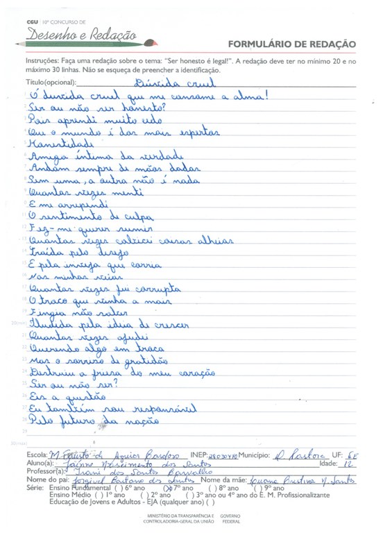 7º Ano Redação - SE