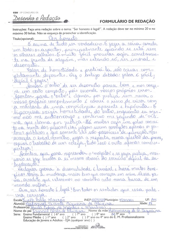 9º Ano Redação - AM