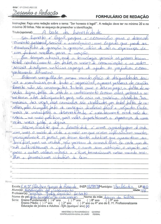 Rosângela do Nascimento - Escola Municipal Dr. Gladsen Guerra de Rezende