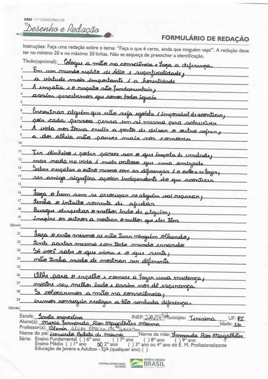 Maria Fernanda Rios Magalhães Moura - Colégio Santa Marcelina