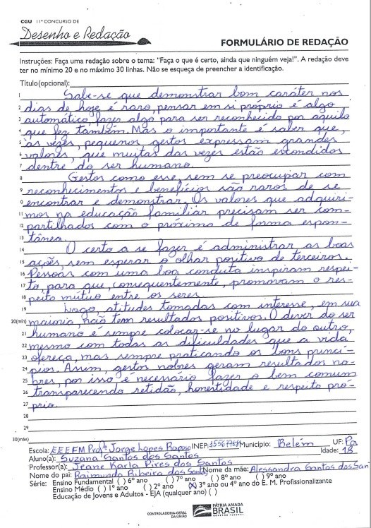 Suzana Santos dos Santos - EEEFM Profº Jorge Lopes Raposo