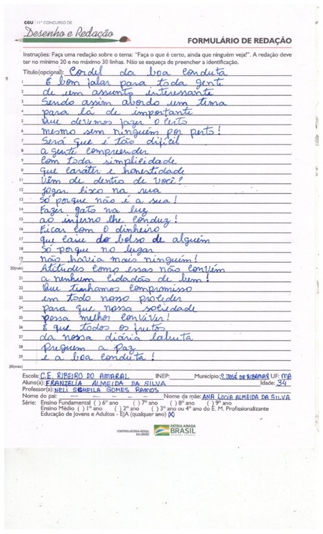 Franzelia Almeida da Silva - C.E. Ribeiro do Amaral