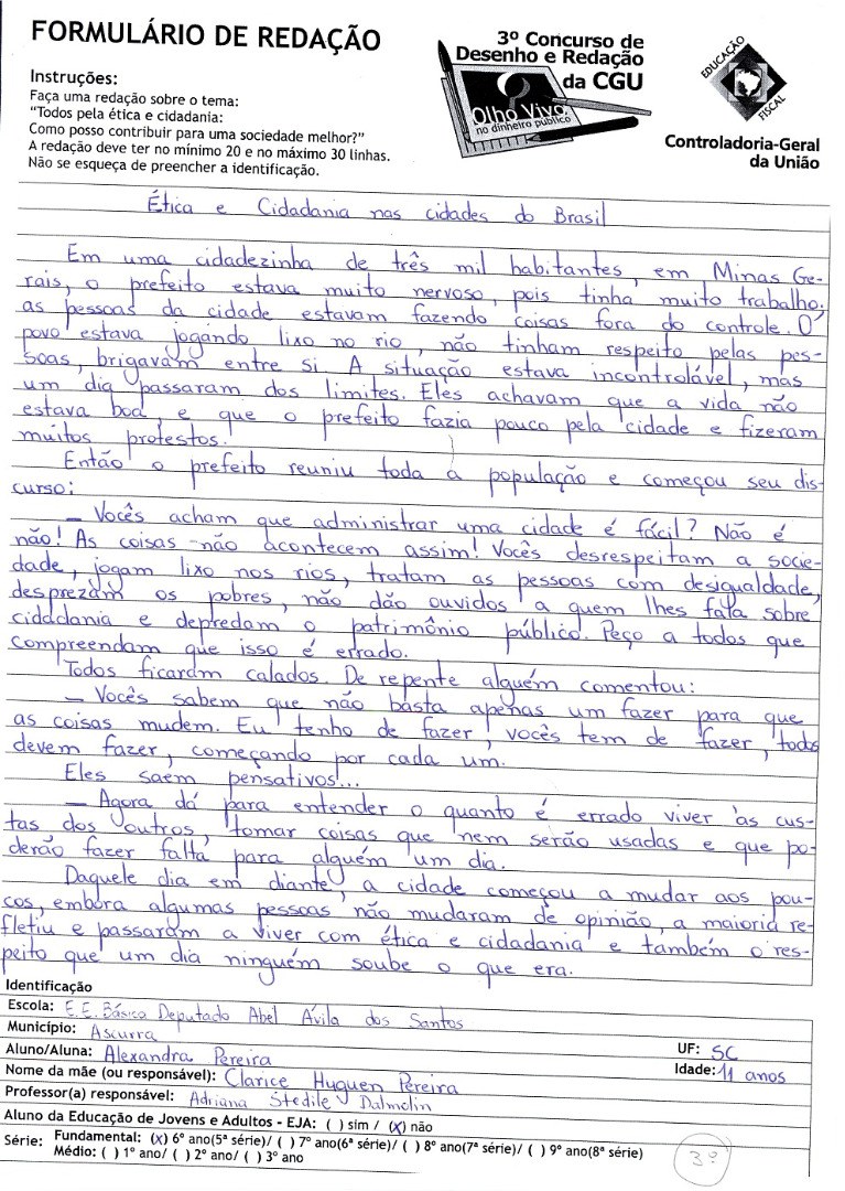 Alexandra Pereira - E.E Básica Deputado Abel Ávila dos Santos