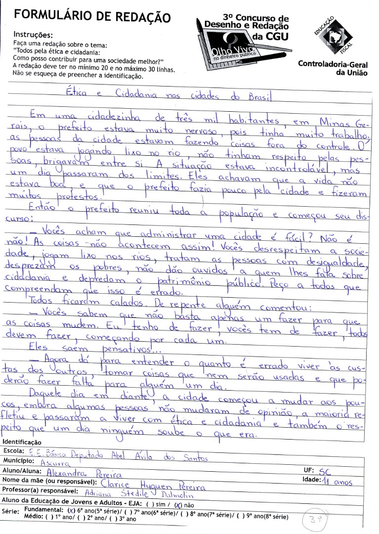 Alexandra Pereira - E.E Básica Deputado Abel Ávila dos Santos