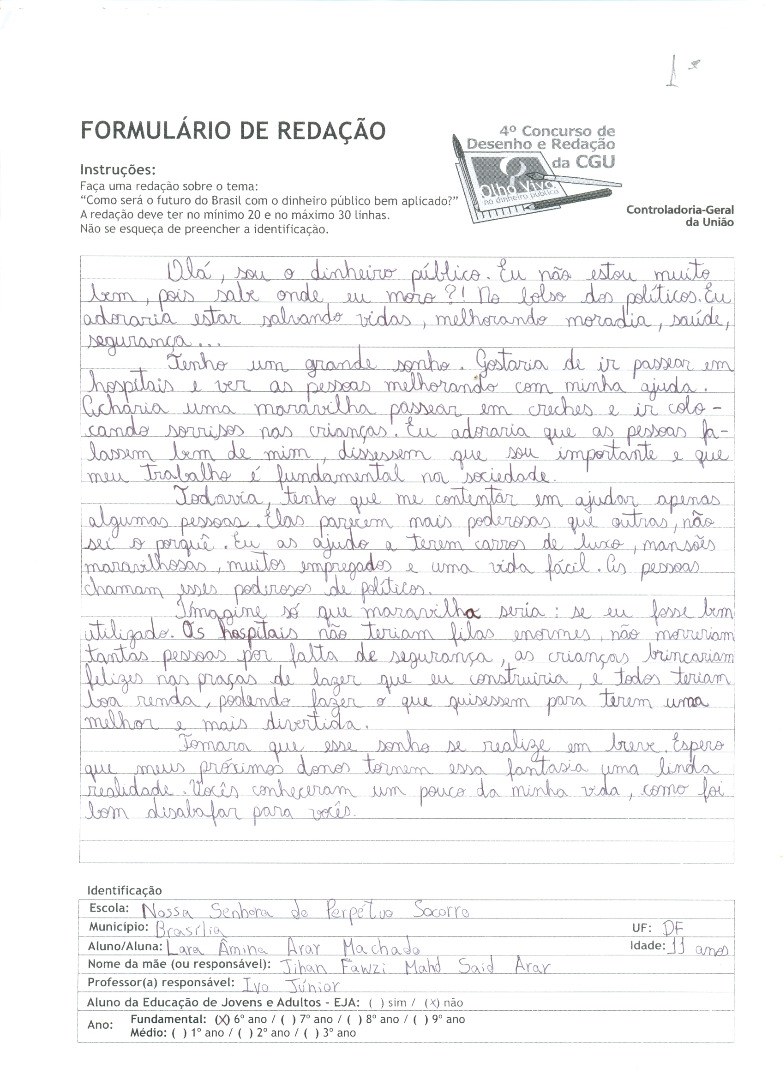 Lara Âmina Arar Machado- Nossa Senhora do Perpetuo Socorro