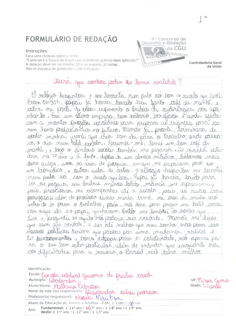 Matheus Pedrosa- Escola Estadual Guiomar de Freitas Costa