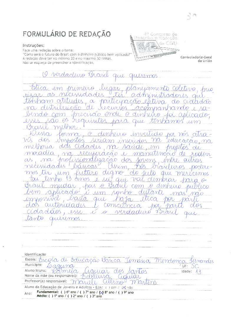 8°Ano Redação - GO