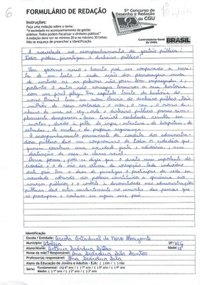 6°Ano Redação- MG