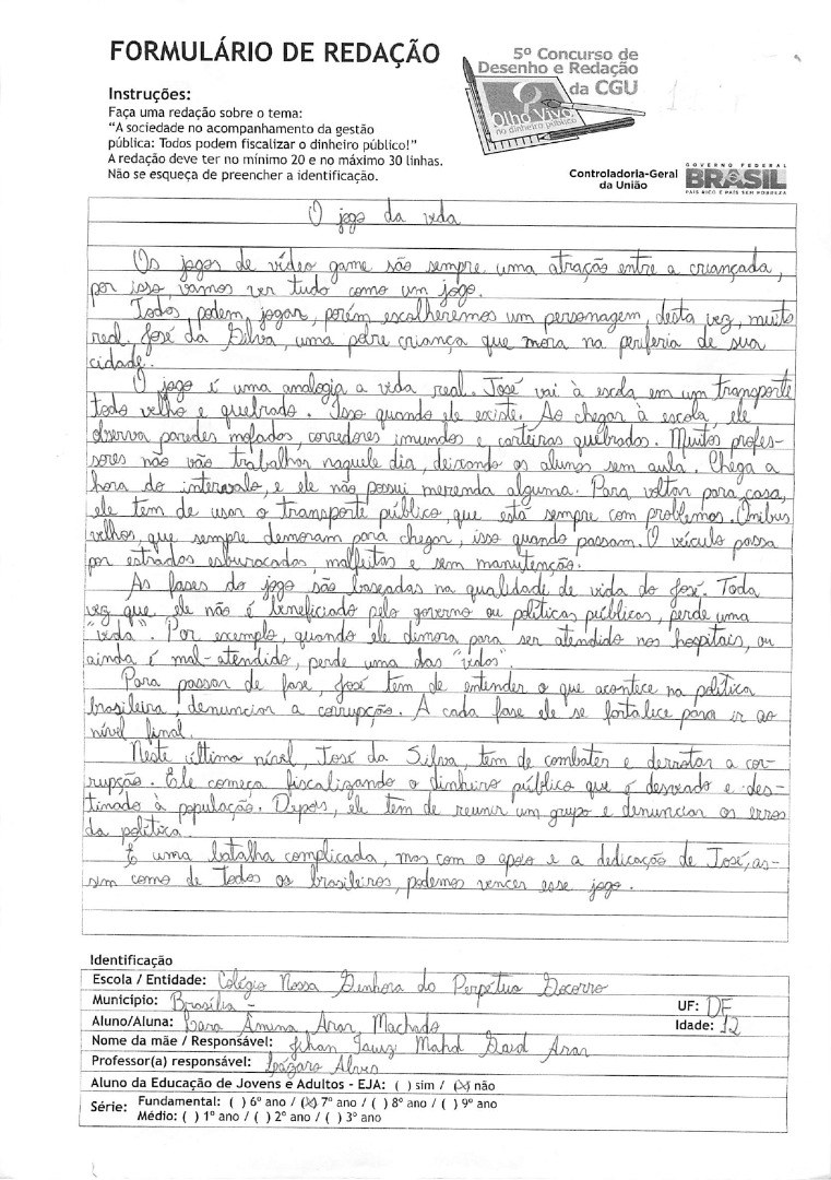 Lara Amina Arar Machado- Colégio Nossa Senhora do Perpétuo Socorro