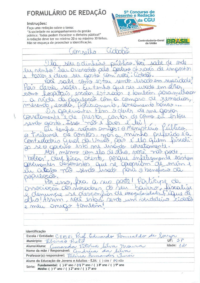 Amanda Vitória Moura- CEMEI Prof.Eduardo Ramualdo de Souza