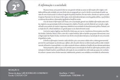 1°Ano Redação - PI