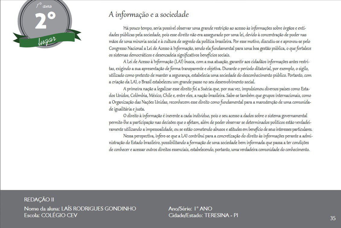 Laís Rodrigues Gondinho - Colégio CEV