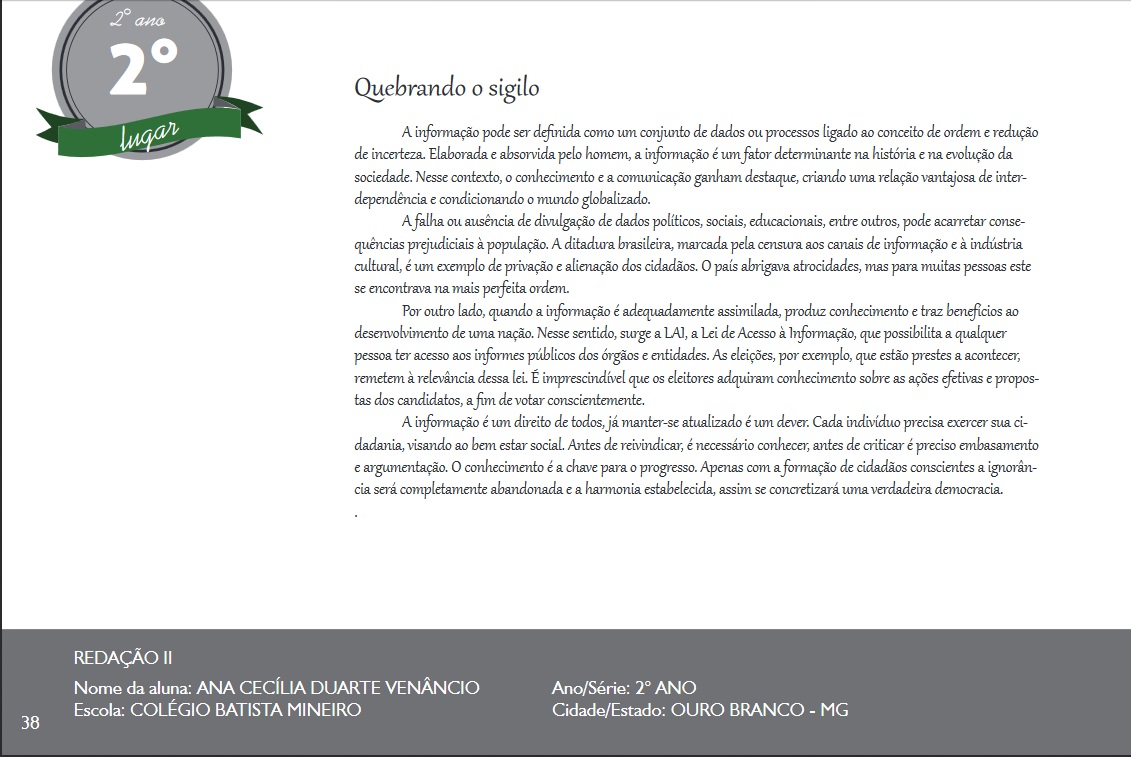 Ana Cecília Duarte Venâncio- Colégio Batista Mineiro