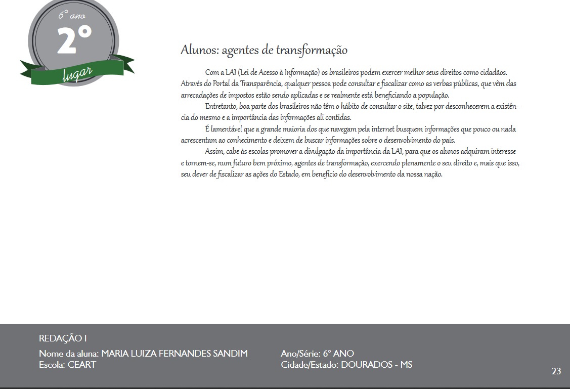 6°Ano Redação - MS