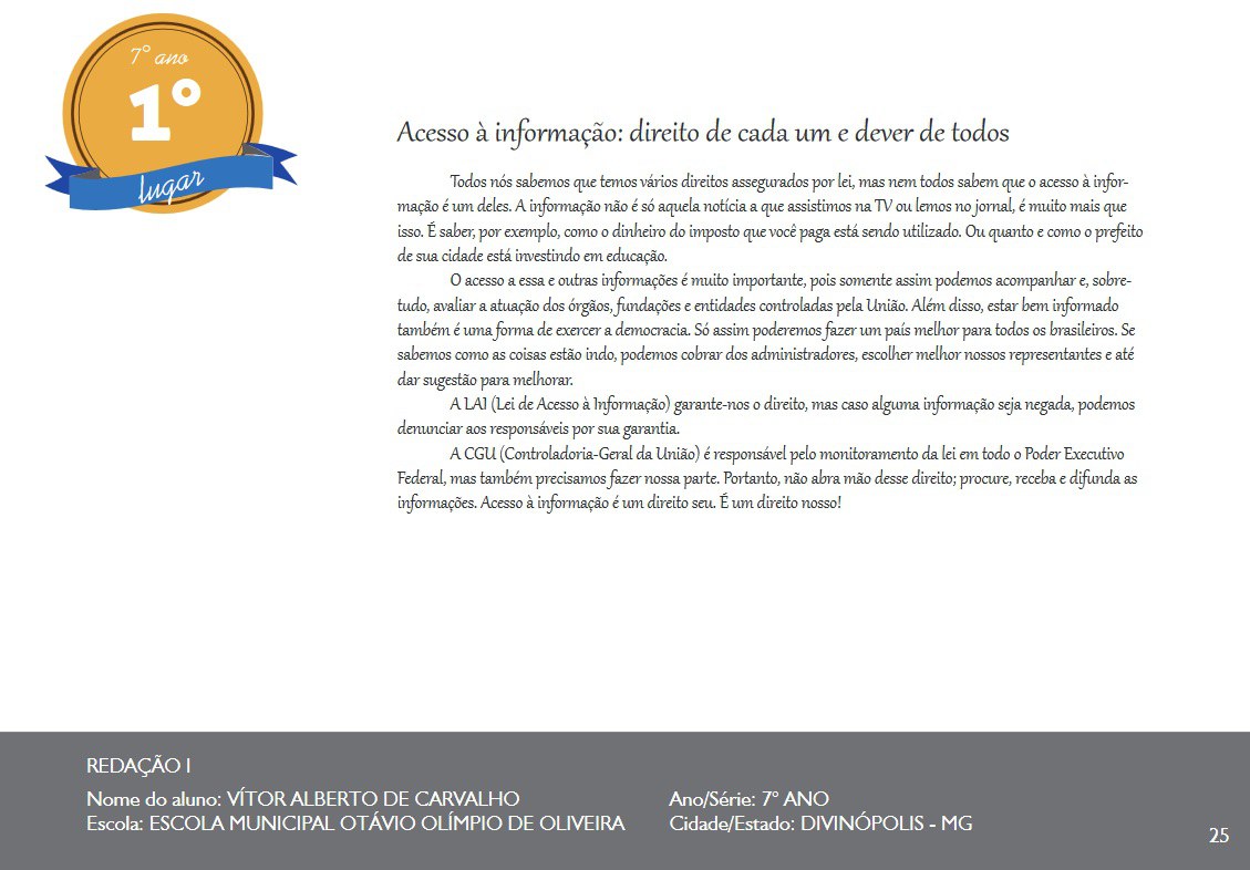 Vitor Alberto de Carvalho- Escola Municipal Otávio Olímpio de Oliveira 