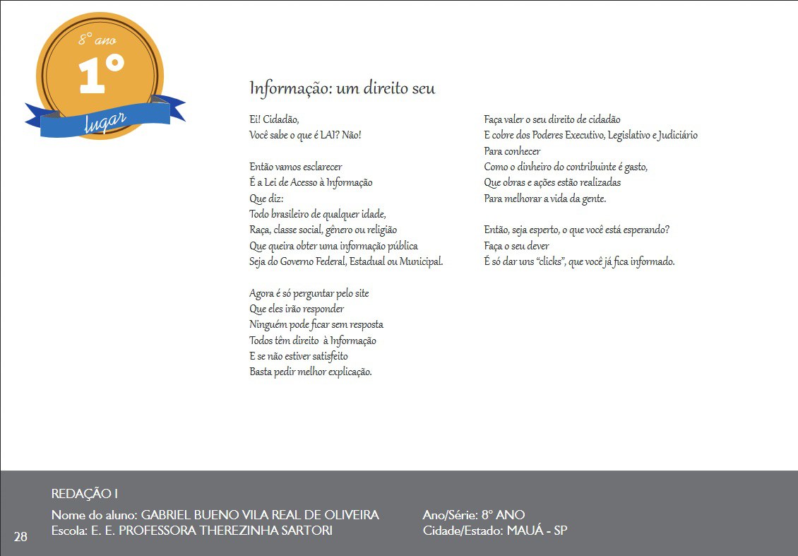 Gabriel Bueno Vila Real de Oliveira- E.E.Profª Therezinha Sartori