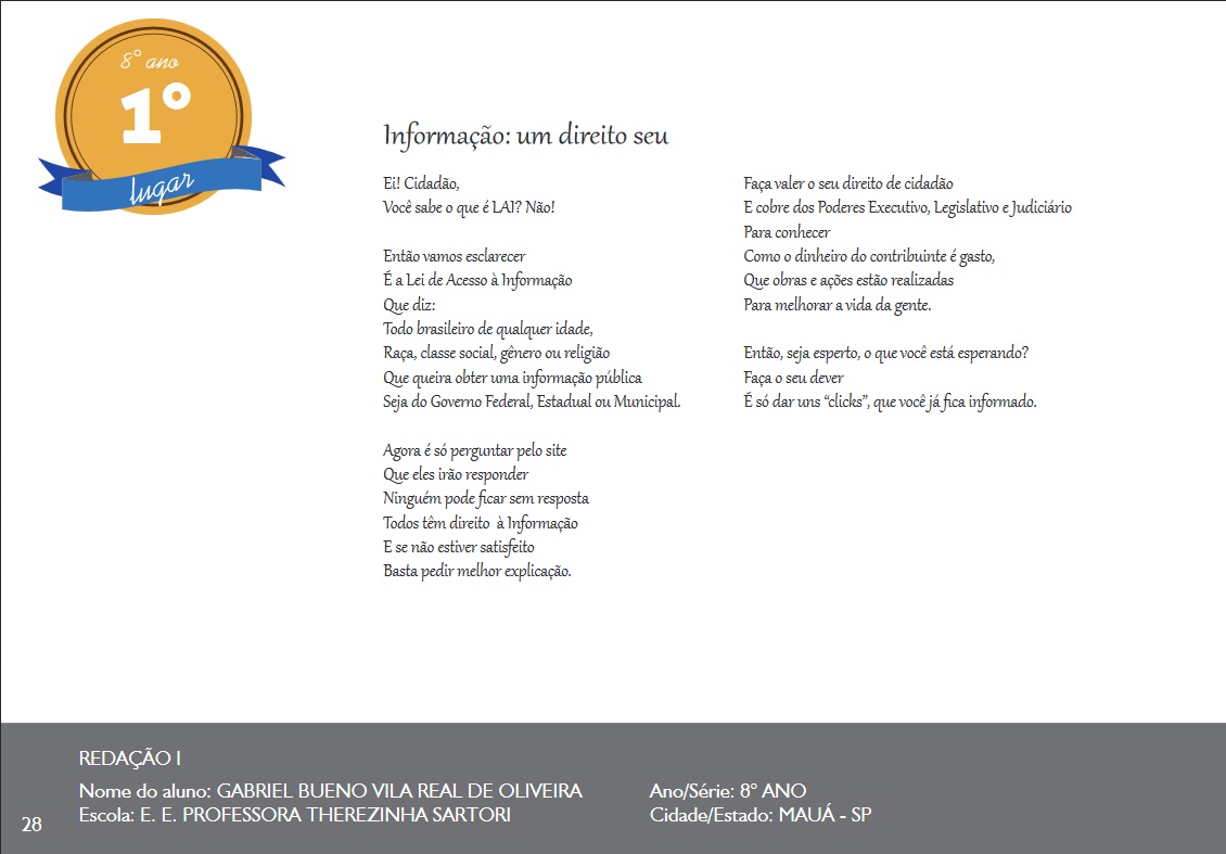 Gabriel Bueno Vila Real de Oliveira- E.E.Profª Therezinha Sartori