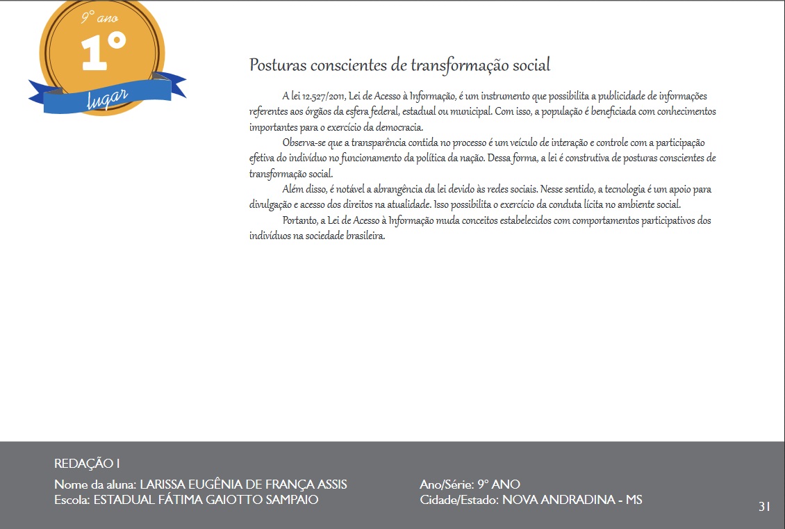 Larissa Eugênia de França Assis- E.EFatima Gaiotto Aampaio