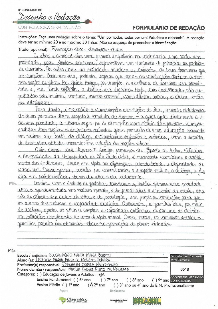 Lethycia Maria Pinto de Menezes Pereira- Educandário Santa Maria Goretti