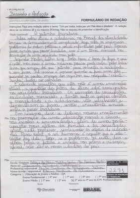 3°Ano  - Redação - GO