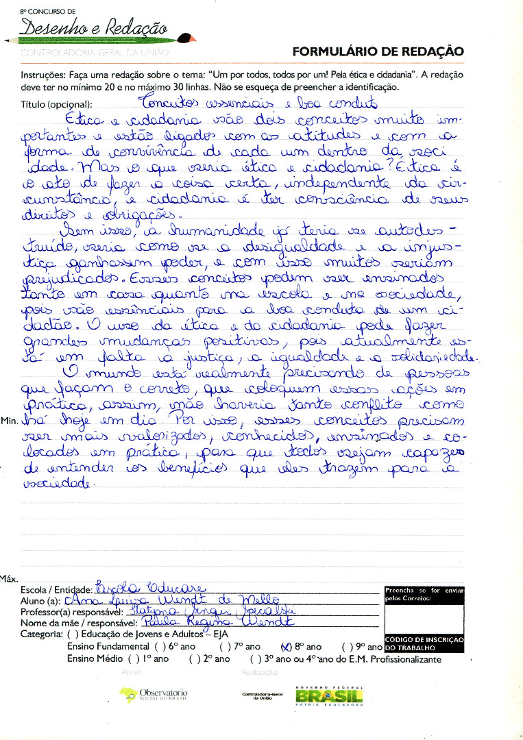 8°Ano Redação - PR