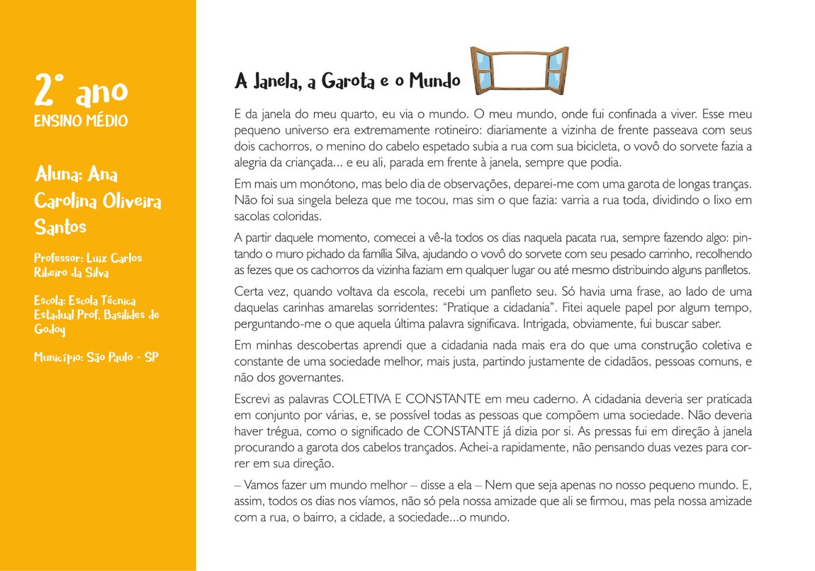 Ana Carolina Oliveira Santos- Escola Técnica Prof. Basilides de Godoy 