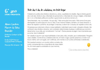 6°Ano Redação- RJ